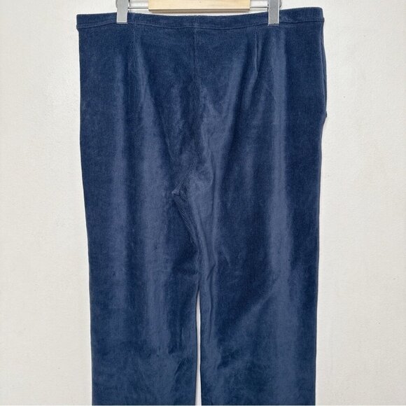 L.L.Bean Womens XL Petite Perfect Fit Knit Cords Straight-Leg Navy Color - Picture 11 of 14